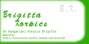 brigitta korpics business card